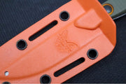 Benchmade 15700-01 Flyway - Straight Back Blade / CPM-S90V Steel / OD Green G-10 Handle Scales & Orange Anodized Accents / Boltaron Sheath - Northwest Knives