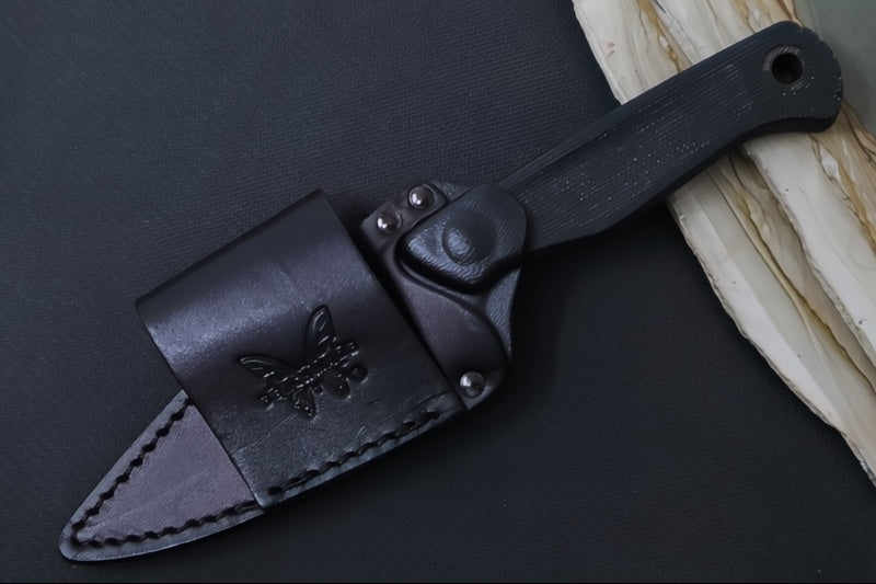 Benchmade 203BK-02 Dacian Pocket Fixed Blade - CPM-Magnacut Steel / Black Cerakoted Finish / Black Micarta Handle / Black Oxide Hardware