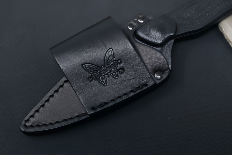 Benchmade 203BK-02 Dacian Pocket Fixed Blade - CPM-Magnacut Steel / Black Cerakoted Finish / Black Micarta Handle / Black Oxide Hardware