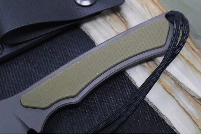 Spartan Blades Phrike Fixed Blade - Black CPM-S45VN Blade / OD Green G-10 Handle / Kydex Sheath IMB Loop SB17BKGRKYBK - Northwest Knives