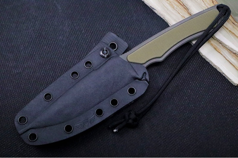 Spartan Blades Phrike Fixed Blade - Black CPM-S45VN Blade / OD Green G-10 Handle / Kydex Sheath IMB Loop SB17BKGRKYBK