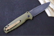 Benchmade 4300BK-02 CLA - DLC Battlewash Black Finish / CPM-Magnacut Steel / OD Green G-10 Handle - Northwest Knives