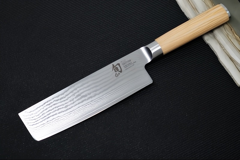 Shun Classic Blonde - 6.5" Nakiri Knife - 69 Layered Damascus - Made in Seki City, Japan