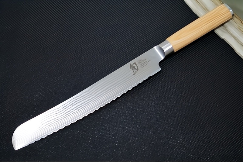 Shun Classic Blonde - 9" Bread Knife - 69 Layered Damascus - Made in Seki City, Japan