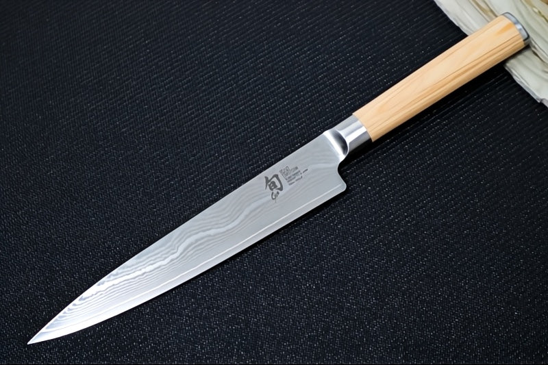 Shun Classic Blonde - 6" Utility Knife - 69 Layered Damascus - Made in Seki City, Japan