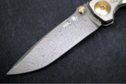 Spartan Blades HARSEY Titanium Folder 2022 Special Edition - Drop Point Blade / Chad Nichols Damascus / Koi Pond Anodized Handle - Northwest Knives