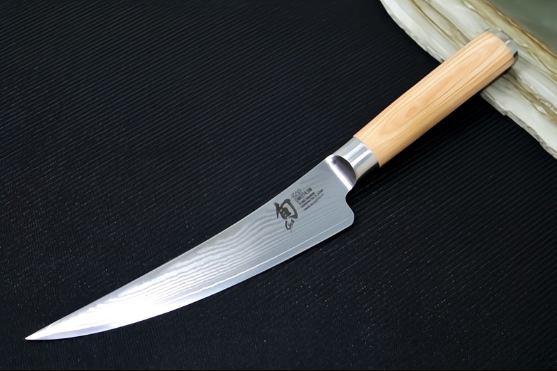 Shun Classic Blonde - 6" Boning Fillet - 69 Layered Damascus - Made in Seki City, Japan