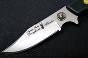 Knives of Alaska Trekker Pronghorn Fixed Blade - Black Surgrip Handle / D2 Tool Steel / Clip Point Blade / Brown Leather Sheath 00160FG - Northwest Knives