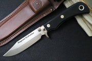 Knives of Alaska Magnum Wolverine Fixed Blade - Surgrip Handle / D2 Tool Steel / Clip Point Blade / Brown Leather Sheath 00158FG - Northwest Knives