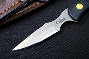 Knives of Alaska Alpha Wolf & Cub Fixed Blade Combo - Black Surgrip Handle / D2 Tool Steel / Drop Point Blade / Brown Leather Sheath 00358FG - Northwest Knives