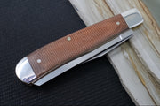 Boker Treebrand Trapper - Brown Canvas Micarta Handle / D2 Steel / Satin Finish 110889 - Northwest Knives