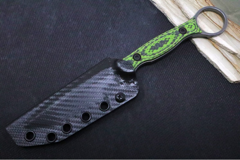 Toor Knives Serpent - Dark Stonewashed Blade / CPM-3V Steel / Phosphor Green G-10 Handle / Kydex Sheath