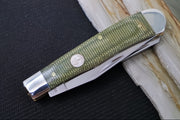 Boker Treebrand Trapper - Green Canvas Micarta Handle / D2 Steel / Satin Finish 110888 - Northwest Knives