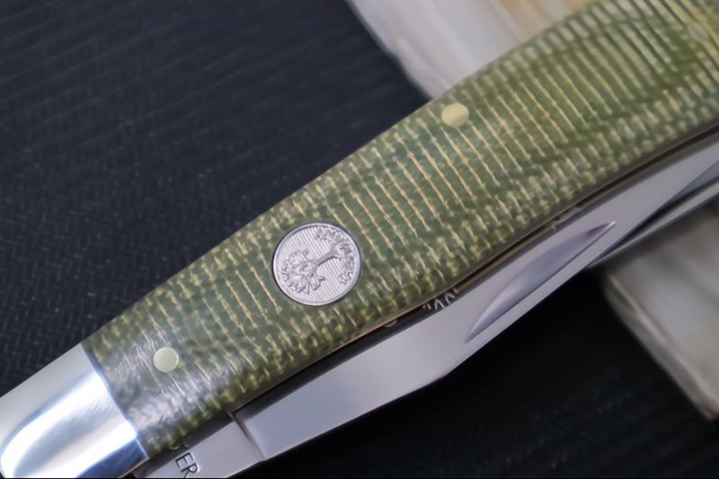 Boker Treebrand Trapper - Green Canvas Micarta Handle / D2 Steel / Satin Finish 110888 - Northwest Knives
