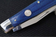 Boker Treebrand Trapper - Denim Blue Canvas Micarta Handle / D2 Steel / Satin Finish 110887 - Northwest Knives