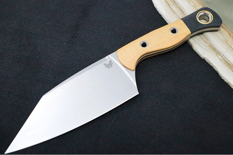 Benchmade 4010-02 Station Kitchen Knife - Stonewashed Finish / CPM-154 Steel / Maple Richlite Handle - Made in Portland, Oregon USA - Northwest Knives