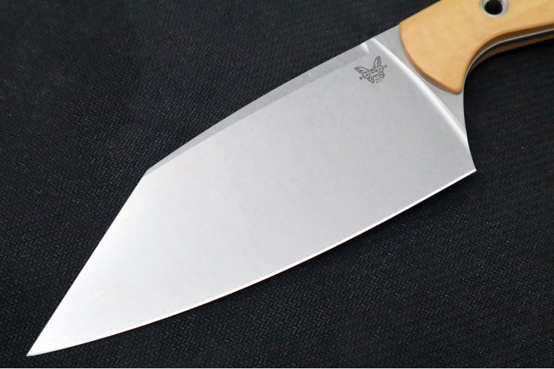 Benchmade 4010-02 Station Kitchen Knife - Stonewashed Finish / CPM-154 Steel / Maple Richlite Handle - Made in Portland, Oregon USA