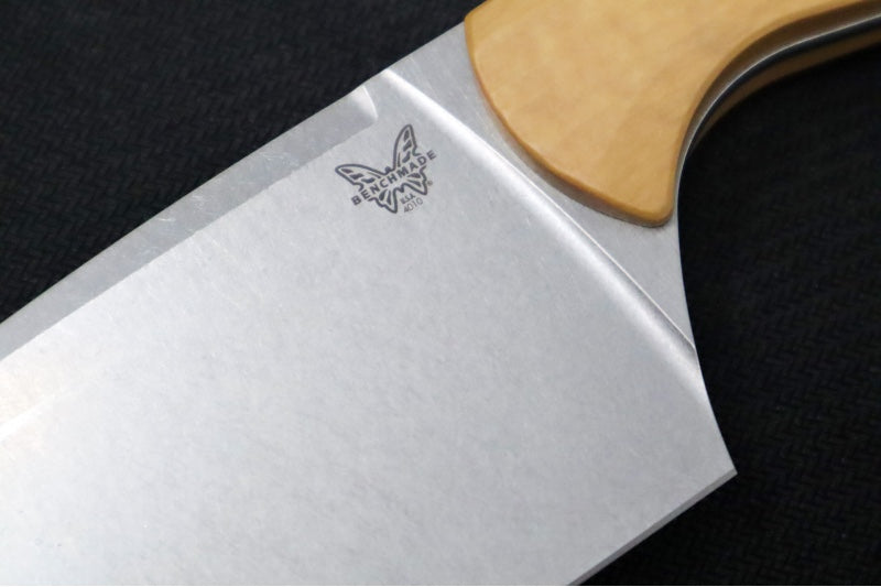 Benchmade 4010-02 Station Kitchen Knife - Stonewashed Finish / CPM-154 Steel / Maple Richlite Handle - Made in Portland, Oregon USA