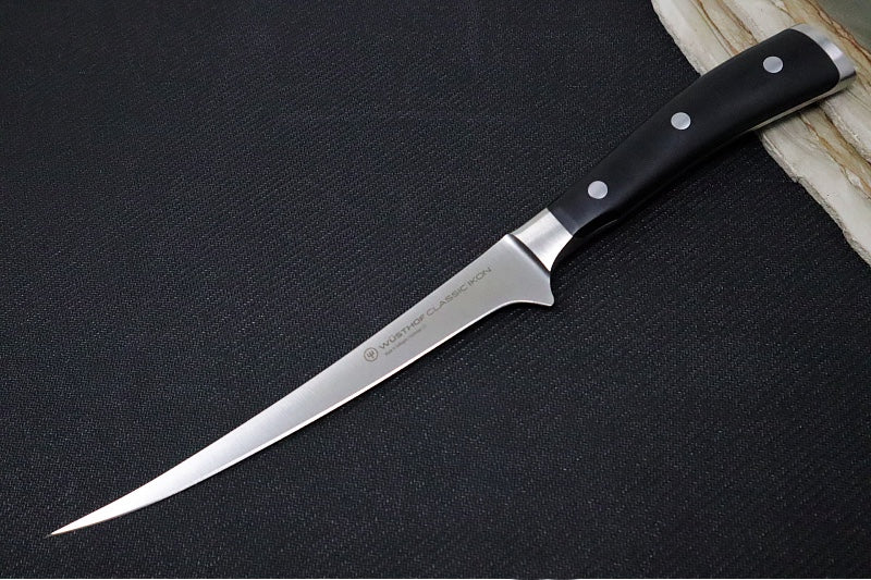 Wusthof Ikon - 7" Fillet Knife - Fully forged German stainless steel (X50 CrMoV 15) - Made in Solingen, Germany