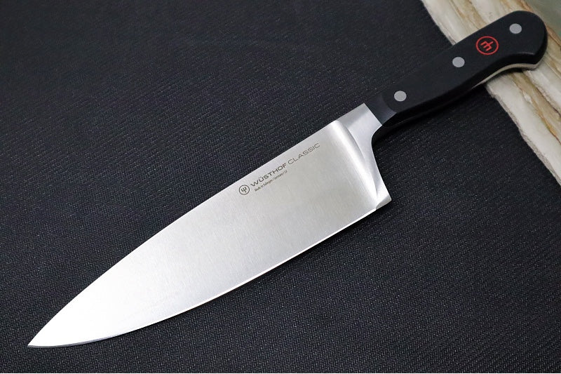 Wusthof Classic - 8" Wide Chef's Knife  - Fully forged German stainless steel (X50 CrMoV 15) - Made in Solingen, Germany