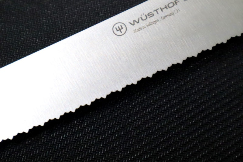 Wusthof Ikon - 9" Double Serrated Bread Knife - Fully forged German stainless steel (X50 CrMoV 15) - Made in Solingen, Germany