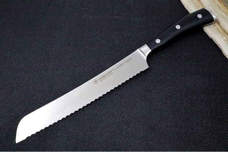 Wusthof Classic Ikon - 8" Bread Knife - Fully forged German stainless steel (X50 CrMoV 15) - Made in Solingen, Germany