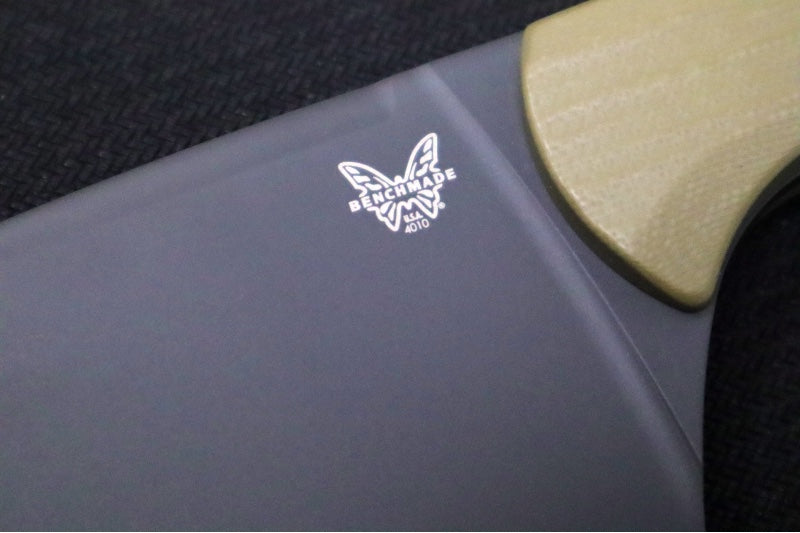 Benchmade 4010BK-01 Station Kitchen Knife - Black DLC Finish / CPM-154 Steel / OD Green & Black G-10 Handle - Made in Portland, Oregon USA