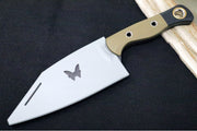 Benchmade 4010BK-01 Station Kitchen Knife - Black DLC Finish / CPM-154 Steel / OD Green & Black G-10 Handle - Made in Portland, Oregon USA - Northwest Knives