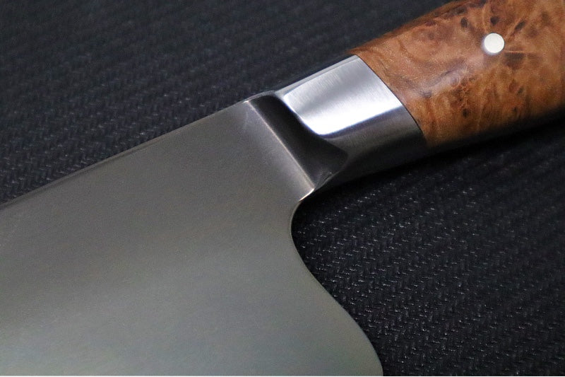 STEELPORT Knife Co. - 8" Chef's Knife - American Forged 52100 Carbon Steel with Coffee Patina - Handcrafted In Portland, Oregon - Northwest Knives