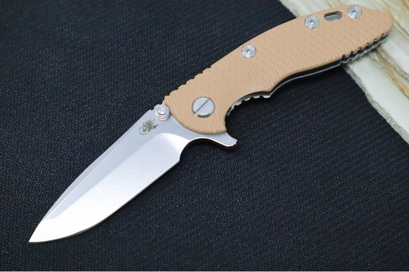 Rick Hinderer Knives XM-18 3.0" - Stonewash Finish / Spanto Blade / Coyote Tan G-10
