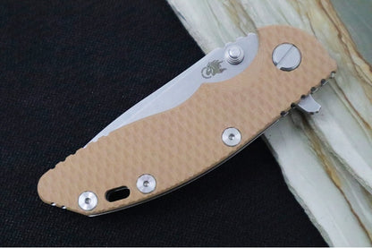 Rick Hinderer Knives XM-18 3.0" - Stonewash Finish / Spanto Blade / Coyote Tan G-10