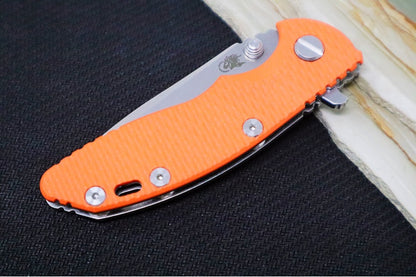 Rick Hinderer Knives XM-18 3.0" - Stonewash Finish / Spanto Blade / Orange G-10