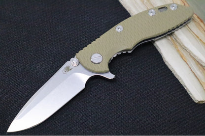 Rick Hinderer Knives XM-18 3.0" - Stonewash Finish / Spanto Blade / OD Green G-10
