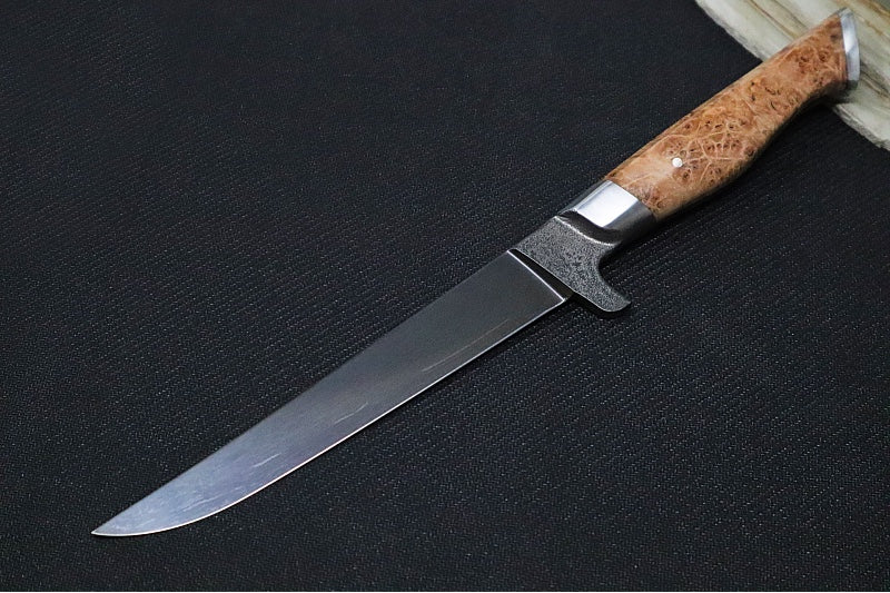 STEELPORT Knife Co. - 6" Boning Knife - American Forged 52100 Carbon Steel with Coffee Patina - Handcrafted In Portland, Oregon - Northwest Knives