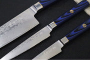 Cangshan Cutlery Kita Series 3pc Starter Set - 67 Layered Forged X-7 Damascus - Ash Wood Storage Box 501530 - Northwest Knives