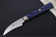 Cangshan Cutlery Kita Series 2.5" Peeling / Bird's Beak Knife - 67 Layered Forged X-7 Damascus - Magnetic Wood Saya Sheath - Northwest Knives