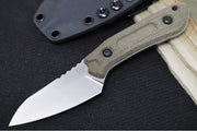 Schwarz Designs Overland Sport - Green Canvas Micarta Handle / CPM-Magnacut Blade / Stonewash Finish / Black Kydex Sheath - Northwest Knives