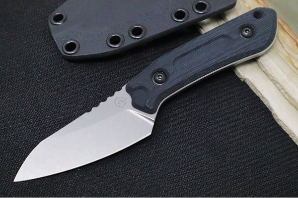 Schwarz Designs Overland Sport - Black Canvas Micarta Handle / CPM