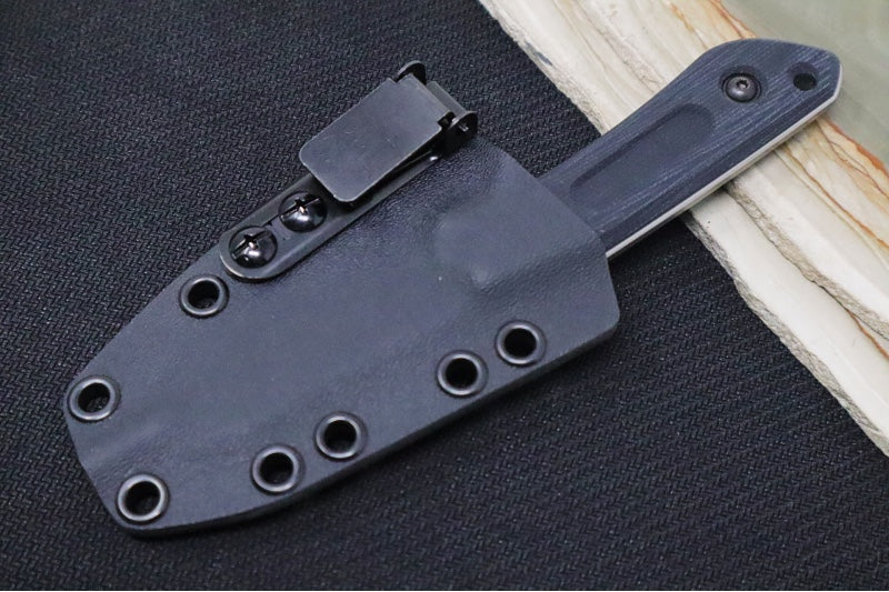Schwarz Designs Overland Sport - Black Canvas Micarta Handle / CPM-Magnacut Blade / Stonewash Finish / Black Kydex Sheath