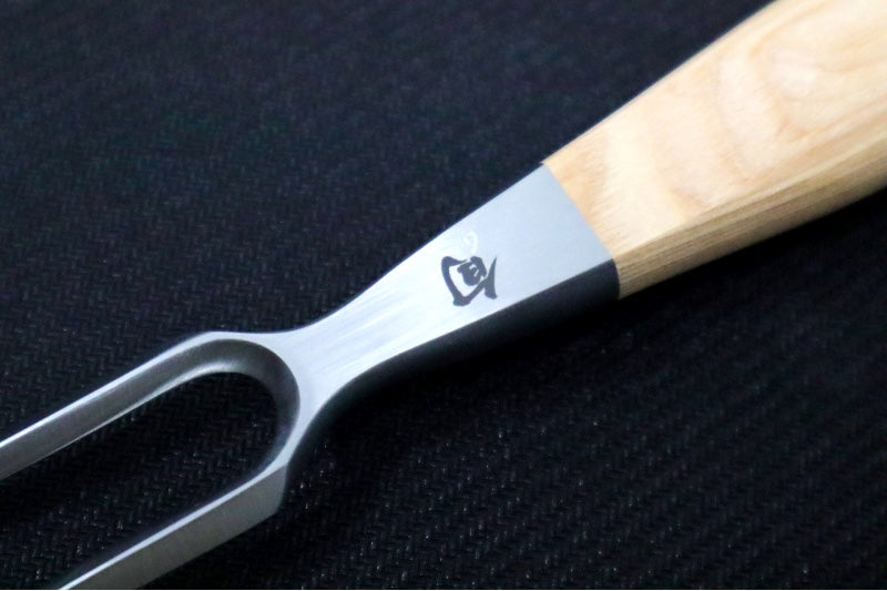 Shun Premier Blonde - 2pc Carving Set - 69 Layered Damascus -Hammered Tsuchime Finish - Blonde Colored Pakkawood Handle - Made in Seki City, Japan