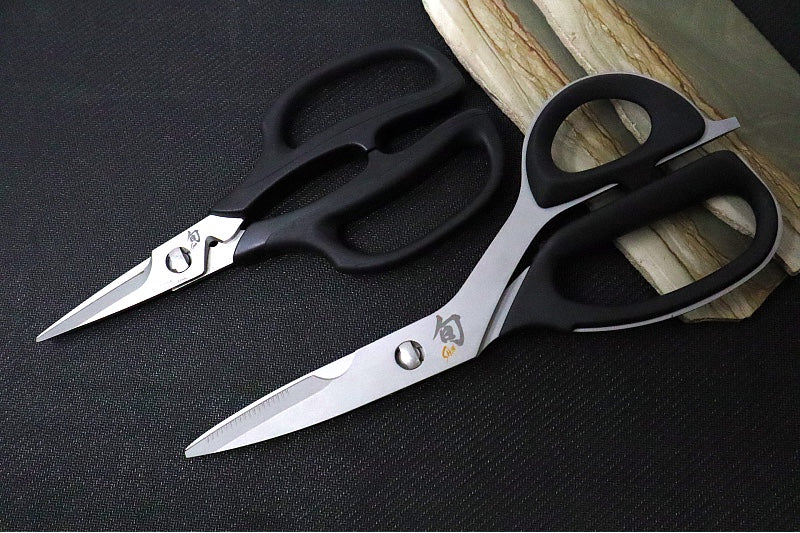Shun Cutlery - Kitchen Multi-Purpose Shear Set (2pc) - Stainless Steel Cooking Scissors - Made in Japan
