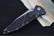 Microtech SOCOM Elite - Single Edge with Partial Serrates / Apocalyptic Finish / Black Anodized Aluminum Handle with Black Insertsd 160-11AP - Northwest Knives