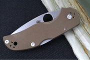 Spyderco Native 5 SPRINT RUN - Brown G-10 Handle / CPM-15V Steel / Drop Point / Satin Finish C41GPBN15V5 - Northwest Knives