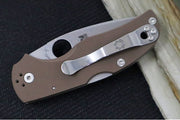 Spyderco Native 5 SPRINT RUN - Brown G-10 Handle / CPM-15V Steel / Drop Point / Satin Finish C41GPBN15V5 - Northwest Knives