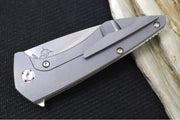 Koenig Mini Goblin - Sea Patterned Handle - Brightwashed Blade with Polished Flats - Silver Anodized Spacer & Hardware MG12211111 - Northwest Knives