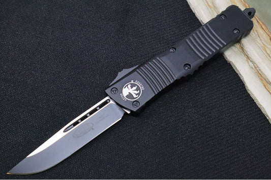 Microtech Combat Troodon Tactical OTF - Black Blade / Single Edge / Black Handle & Hardware 143-1T