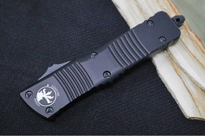 Microtech Combat Troodon Tactical OTF - Black Blade / Single Edgewith Partial Serrates / Black Handle & Hardware 143-2T