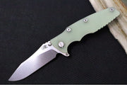 Rick Hinderer Knives Eklipse 3.5" Skinny - Hollow Ground Slicer Blade / CPM-Magnacut Steel / Translucent Green G-10 & Titanium Handle - Northwest Knives