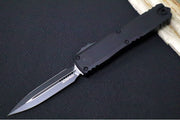 Microtech Ultratech ZBP (Zero Blade Play) OTF Tactical - Black Finish / Dagger Blade / Black Anodized Aluminum Handle 1122-1T - Northwest Knives