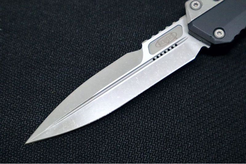 Microtech Glykon OTF - Bayonet Blade / Apocalyptic Finish / Nickel Boron Internals / Aluminum & Titanium Handle Scales 184-10AP